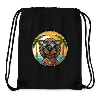 Boykin Spaniel Chien Race Dessin Animé Lunettes De Soleil Plage - Sac à cordon recyclé Stanley/Stella - noir - Devant