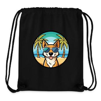 Perro De Presa Mallorquinische Hunderasse Cartoon Beach - Stanley/Stella recycelter Gym Bag - Schwarz - Vorne