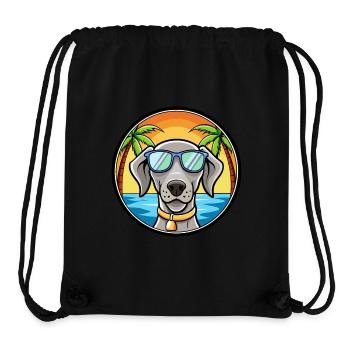 Weimaraner Hund Rasse Cartoon Sonnenbrille Strand - Stanley/Stella recycelter Gym Bag - Schwarz - Vorne