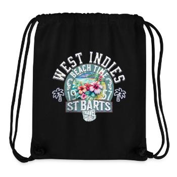 Beach time St Barts west indies - Stanley/Stella Recycled Gym Bag - black - Front