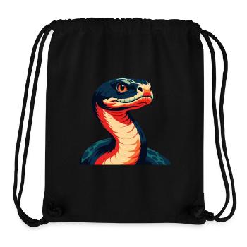 Anaconda Zeichentrickfigur Buntes Haustier Tier - Stanley/Stella recycelter Gym Bag - Schwarz - Vorne