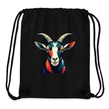 Goat Cartoon Character Colorful Pet Animal - Stanley/Stella Recycled Gym Bag - black - Front