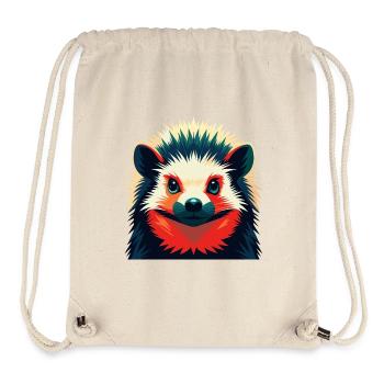Igel Cartoon Figur Buntes Haustier Tier - Stanley/Stella recycelter Gym Bag - Naturweiß - Vorne