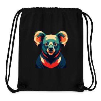 Koala Zeichentrickfigur Buntes Haustier Tier - Stanley/Stella recycelter Gym Bag - Schwarz - Vorne