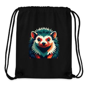 Igel Zeichentrickfigur Buntes Haustier Tier - Stanley/Stella recycelter Gym Bag - Schwarz - Vorne