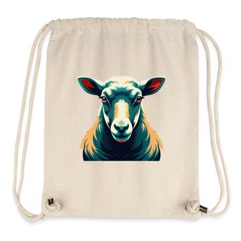 Schaf Cartoon Figur Buntes Haustier Tier - Stanley/Stella recycelter Gym Bag - Naturweiß - Vorne
