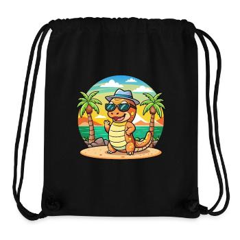 Anaconda Lustige Cartoon Sommer Strand Sonnenbrille - Stanley/Stella recycelter Gym Bag - Schwarz - Vorne