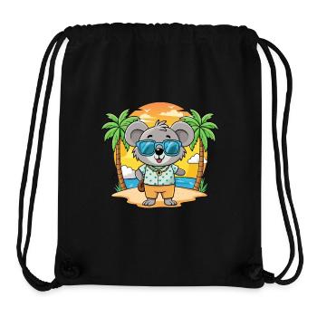 Koala Lustige Cartoon Sommer Strand Sonnenbrille - Stanley/Stella recycelter Gym Bag - Schwarz - Vorne