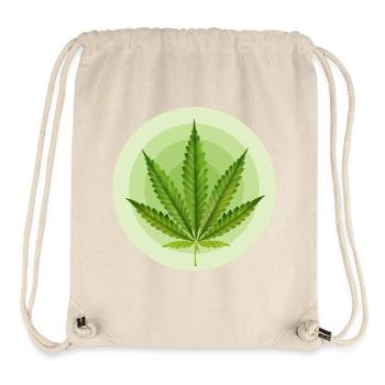 Kreisförmiges grafisches Cannabisblatt - Stanley/Stella recycelter Gym Bag - Naturweiß - Vorne