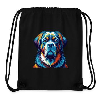 Alpine Mastiff Dog Breed Colorful Cartoon Kawaii - Stanley/Stella Recycled Gym Bag - black - Front