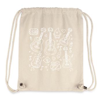Cartoon Ukulele - Stanley/Stella Recycled Gym Bag - natural - Front