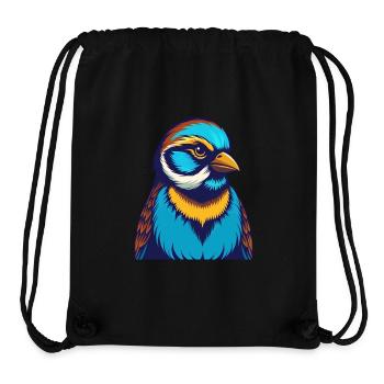 Spatz Bunte Kawaii Cartoon Figur Clipart - Stanley/Stella recycelter Gym Bag - Schwarz - Vorne