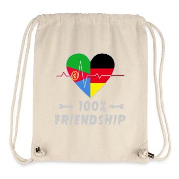 Eritrea und Deutschland 100% Freundschaft - Stanley/Stella recycelter Gym Bag - Naturweiß - Vorne