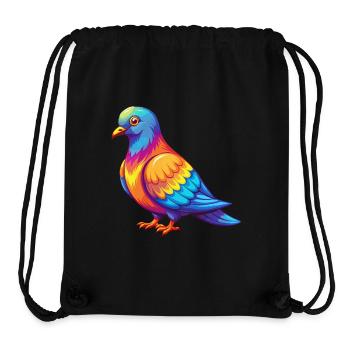 Taube Bunte Kawaii Cartoon Figur Clipart - Stanley/Stella recycelter Gym Bag - Schwarz - Vorne