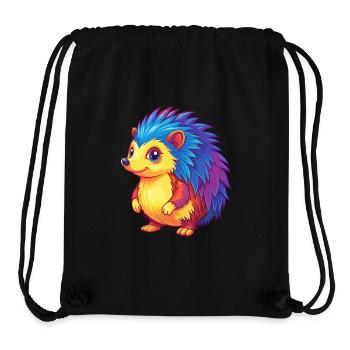 Igel Bunte Kawaii Cartoon Figur Clipart - Stanley/Stella recycelter Gym Bag - Schwarz - Vorne