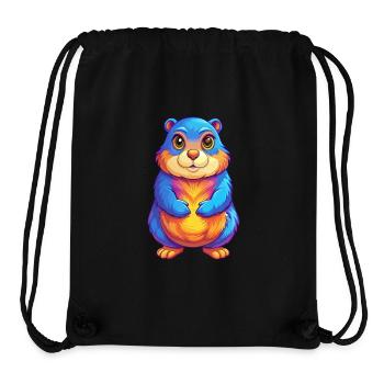 Gopher Bunte Kawaii Cartoon Figur Clipart - Stanley/Stella recycelter Gym Bag - Schwarz - Vorne