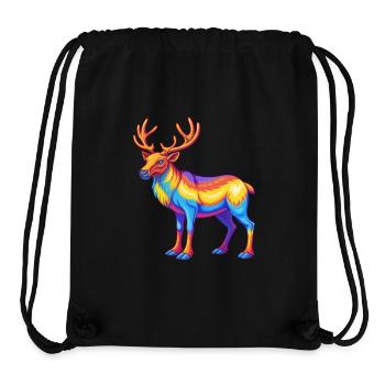 Karibu Bunte Kawaii Cartoon Figur Clipart - Stanley/Stella recycelter Gym Bag - Schwarz - Vorne
