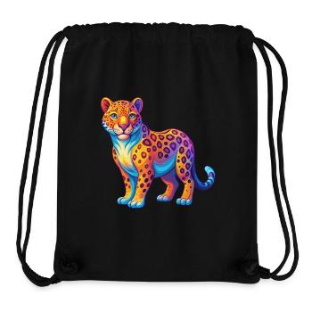 Leopard Bunte Kawaii Cartoon Figur Clipart - Stanley/Stella recycelter Gym Bag - Schwarz - Vorne