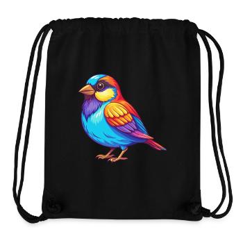 Spatz Bunte Kawaii Cartoon Figur Clipart - Stanley/Stella recycelter Gym Bag - Schwarz - Vorne