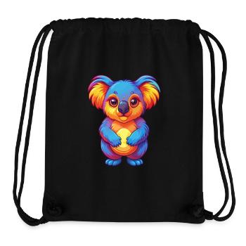Koala Bunte Kawaii Cartoon Figur Clipart - Stanley/Stella recycelter Gym Bag - Schwarz - Vorne