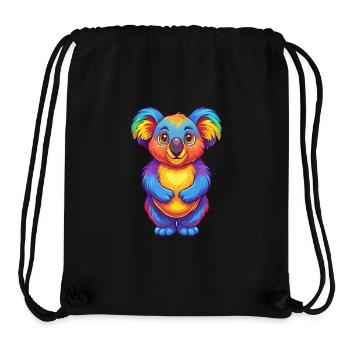 Koala Bunte Kawaii Cartoon Figur Clipart - Stanley/Stella recycelter Gym Bag - Schwarz - Vorne