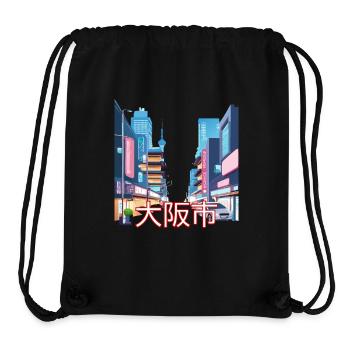 Osaka Neon Skies - Stanley/Stella recycelter Gym Bag - Schwarz - Vorne