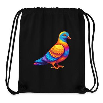 Taube Bunte Kawaii Cartoon Figur Vogel - Stanley/Stella recycelter Gym Bag - Schwarz - Vorne