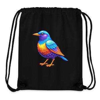 Starling Colorful Kawaii Cartoon Character Bird - Stanley/Stella Recycled Gym Bag - black - Front