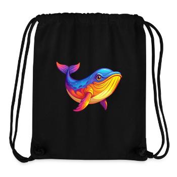 Humpback Whale Colorful Kawaii Cartoon Sea Animal - Stanley/Stella Recycled Gym Bag - black - Front