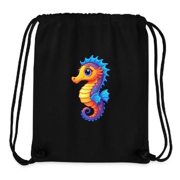 Pygmy Seahorse Colorful Kawaii Cartoon Sea Animal - Stanley/Stella Recycled Gym Bag - black - Front