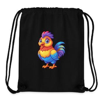 Huhn Bunte Kawaii Cartoon Figur Vogel - Stanley/Stella recycelter Gym Bag - Schwarz - Vorne