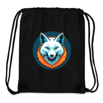 Polarfuchs Niedliches Kawaii Cartoon Tier Haustier Logo - Stanley/Stella recycelter Gym Bag - Schwarz - Vorne