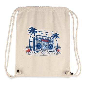 Vintage Music Boombox - Stanley/Stella Recycled Gym Bag - natural - Front