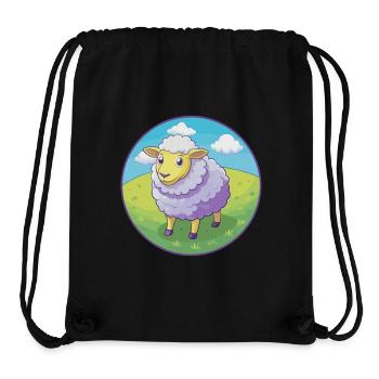 Schaf Niedlich Kawaii Cartoon Clipart Tier Haustier - Stanley/Stella recycelter Gym Bag - Schwarz - Vorne