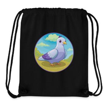 Taube Niedliche Kawaii Cartoon Clipart Tier Haustier - Stanley/Stella recycelter Gym Bag - Schwarz - Vorne