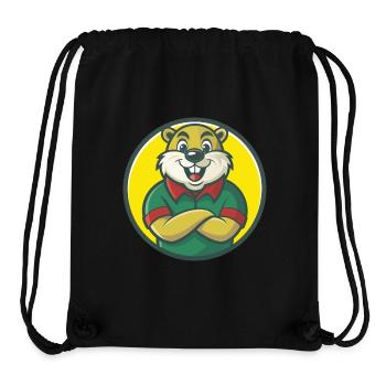 Biber Niedliche Kawaii Cartoon Clipart Haustier Tier - Stanley/Stella recycelter Gym Bag - Schwarz - Vorne