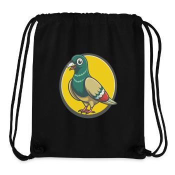 Taube Niedliche Kawaii Cartoon Clipart Haustier Tier - Stanley/Stella recycelter Gym Bag - Schwarz - Vorne