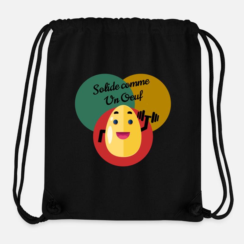 Solide comme un oeuf - Sac à cordon recyclé Stanley/Stella - noir