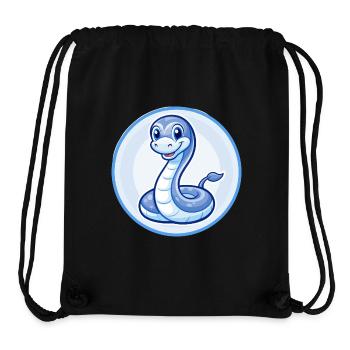 Anaconda Blau Kawaii Cartoon Figur Clipart Haustier - Stanley/Stella recycelter Gym Bag - Schwarz - Vorne