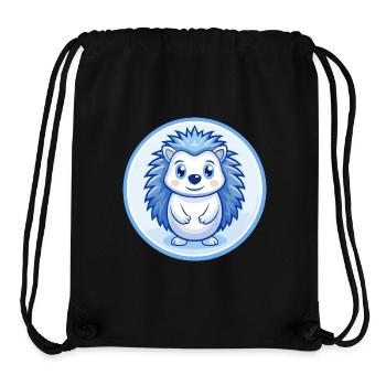 Igel Blau Kawaii Cartoon Figur Clipart Haustier - Stanley/Stella recycelter Gym Bag - Schwarz - Vorne