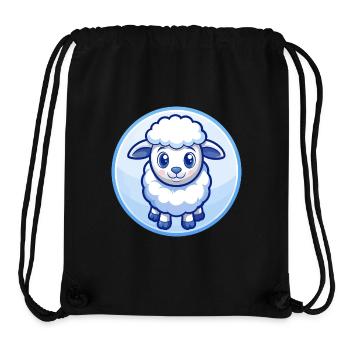 Schaf Blau Kawaii Cartoon Figur Clipart Haustier - Stanley/Stella recycelter Gym Bag - Schwarz - Vorne