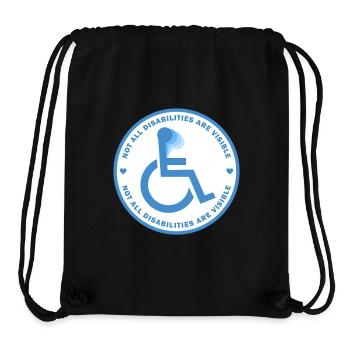 Tous les handicaps ne sont pas visibles - Sac à cordon recyclé Stanley/Stella - noir - Devant