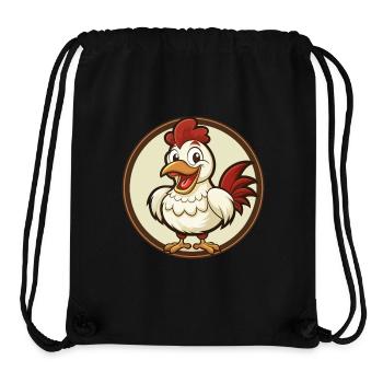 Huhn Bunte Kawaii Cartoon Figur Clipart - Stanley/Stella recycelter Gym Bag - Schwarz - Vorne