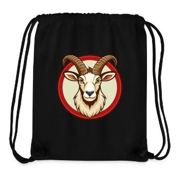Steinbock Bunte Kawaii Cartoon Figur Clipart Haustier - Stanley/Stella recycelter Gym Bag - Schwarz - Vorne