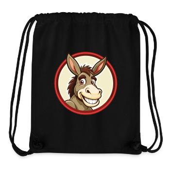 Donkey Colorful Kawaii Cartoon Character Clipart - Stanley/Stella Recycled Gym Bag - black - Front