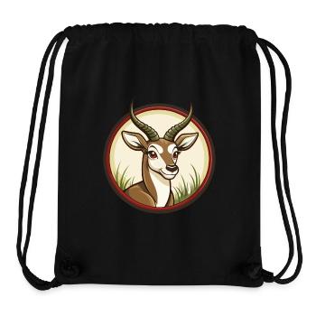 Impala Bunte Kawaii Cartoon Figur Clipart - Stanley/Stella recycelter Gym Bag - Schwarz - Vorne
