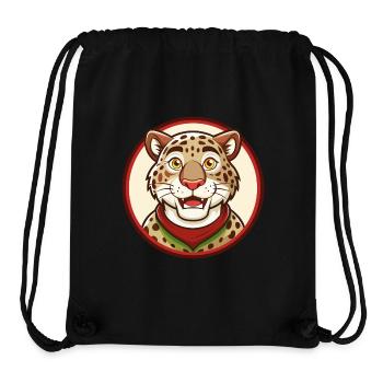 Leopard Bunte Kawaii Cartoon Figur Clipart - Stanley/Stella recycelter Gym Bag - Schwarz - Vorne