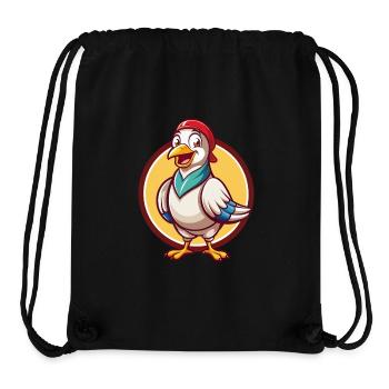 Taube Lustige Kawaii Cartoon Clipart Tier Haustier - Stanley/Stella recycelter Gym Bag - Schwarz - Vorne