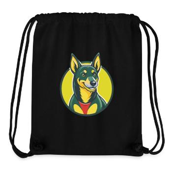 Australischer Kelpie Hund Niedliches Kawaii Cartoon Tier - Stanley/Stella recycelter Gym Bag - Schwarz - Vorne