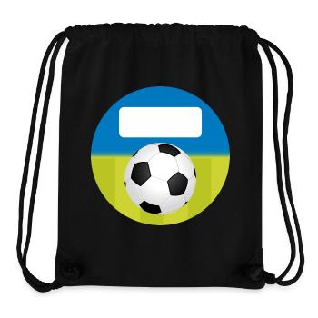 School Stickers Round - Football Blue Green - Stanley/Stella Recycled Gym Bag - black - Front